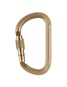 Mosquetón Asimétrico Acero Petzl VULCAN Screw Lock Dorado - PETZL VULCAN SCREW LOCK (1)