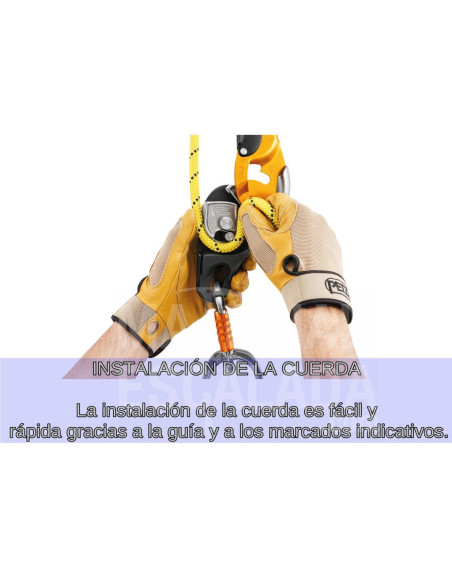 Descensor autofrenante compacto Petzl RIG Negro
