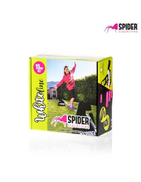 Kit SlackLine Spider WHITE line 15m