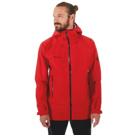 Mammut CRATER HS HOODED Hombre Magma | Chaqueta Gore-Tex
