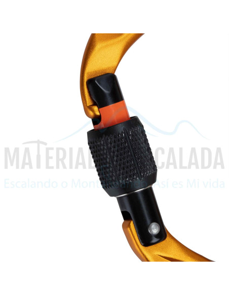 Mosqueton ligero con seguro |MAMMUT Mosqueton Sender Screwgate Gold