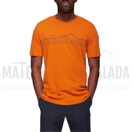 Camiseta manga corta | MAMMUT Seile algodon organico Dark Cheddar Prt1