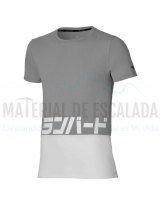 Camiseta manga corta | MIZUNO Katakana Gris/blanco