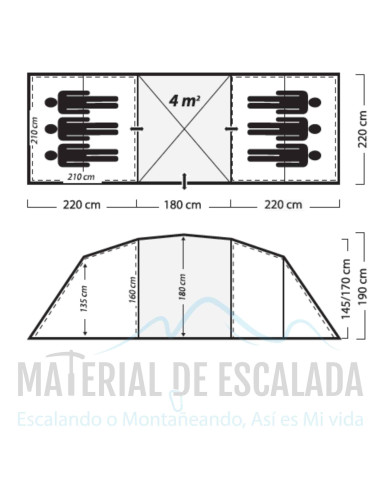 Tienda de campaña 6 personas | COLUMBUS Huron 6