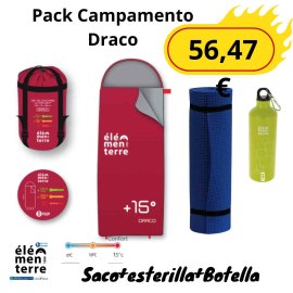 Campamentos Draco Elementerre - Pack Saco + esterilla + Cantimplora