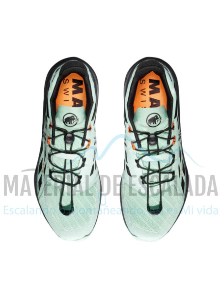 Zapatillas trail runing mujer| Mammut sertig tr low GTX wmn neon mint-black