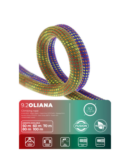Cuerda Escalada Fixe Oliana: versatilidad sin límites| Simple - Doble - Gemela, 2 colores disponibles